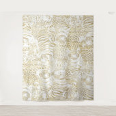 Gouden luipaard tijger dieren wandkleed (Voorkant)