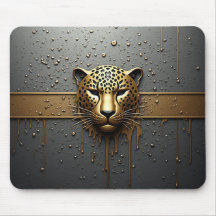 Gouden Luipaardkop Met Metaalachtige Drip Stijl 🐆
