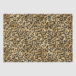 Gouden Luipaardprint Krachtig Wild Dierenpatroon Tissuepapier