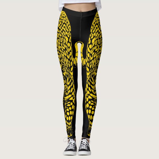 gouden luipaardprint leggings (Voorkant)