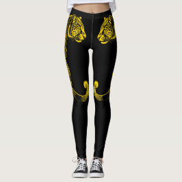 Gouden Luipaardprint Leuke Safari Patroon Leggings