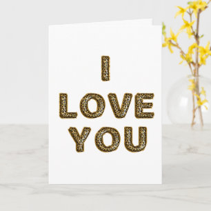 Gouden Luipaardprint Liefdeshart Kaart