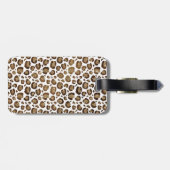 Gouden Luipaardprint met Monogram Bagagelabel (Achterkant horizontaal)