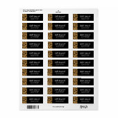Gouden Luipaardprint Modieus Bontpatroon Wild Dier Etiket (Full Sheet)
