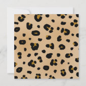 Gouden Luipaardprint Uitnodiging Feest (Achterkant)