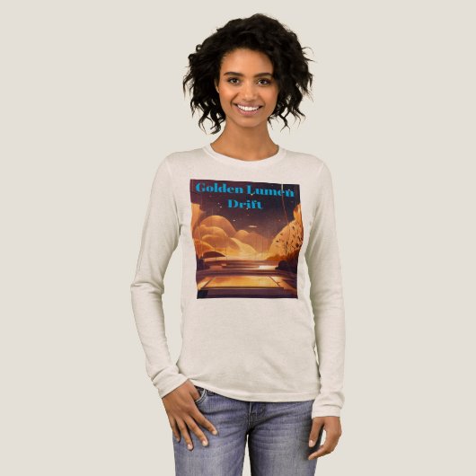 Gouden Lumen Drift Tri-Blend Shirt (Voorkant)