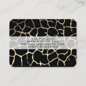 Gouden Lux Patroon Donkerrood Zwart Visitekaartje (Achterkant)
