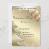 Gouden luxe ballon zakelijk kerstfeest kaart (Voorkant)