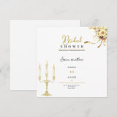 Gouden Luxe Bruids Douche Uitnodiging (Voorkant / Achterkant)