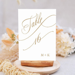 Gouden Luxe Calligrafie Trouw Nummer 16, Kaart