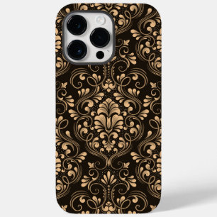 Gouden luxe damast Case-Mate iPhone 14 pro max hoesje
