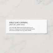 Gouden Luxe Eetgerei Monogram Mini Visitekaartje (Achterkant)