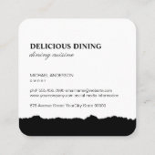 Gouden Luxe Eetgerei Vierkante Visitekaartje (Achterkant)