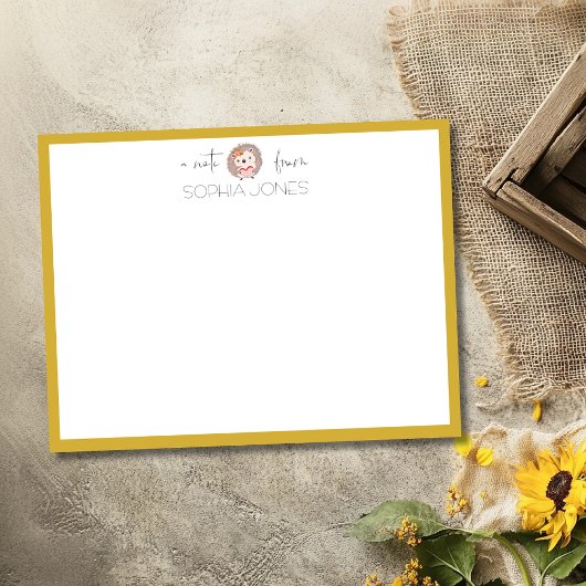 Gouden luxe egel briefkaart