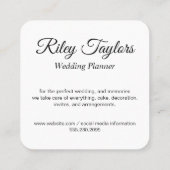 Gouden Luxe Elegante Bloem en Sleutels Vierkante Visitekaartje (Achterkant)