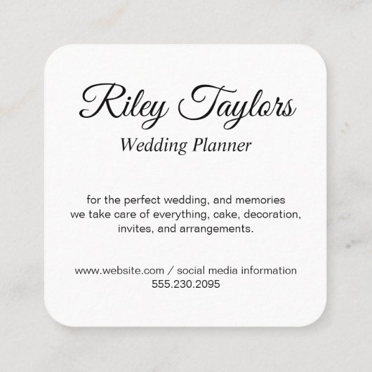 Gouden Luxe Elegante Bloem en Sleutels Vierkante Visitekaartje (Achterkant)