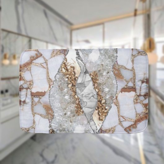 Gouden Luxe Elegante Vloeibare Textuur Badmat