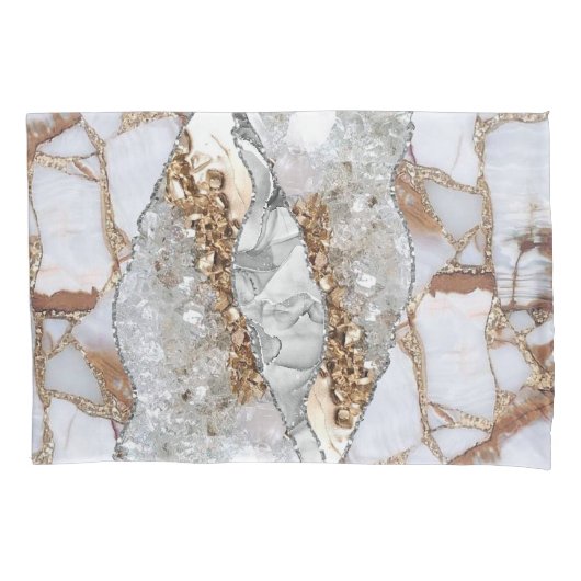 Gouden Luxe Elegante Vloeibare Textuur Kussensloop (Voorkant)