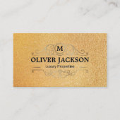 Gouden Luxe Elementen | Glitter Achtergrond Visitekaartje (Voorkant)