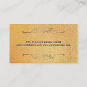 Gouden luxe elementen | Glitterachtergrond Visitekaartje (Achterkant)