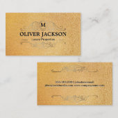 Gouden luxe elementen | Glitterachtergrond Visitekaartje (Voorkant / Achterkant)
