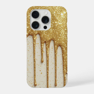 Gouden Luxe Glitter Drip ✨ Luxe Glitter Glamour iPhone 15 Pro Case