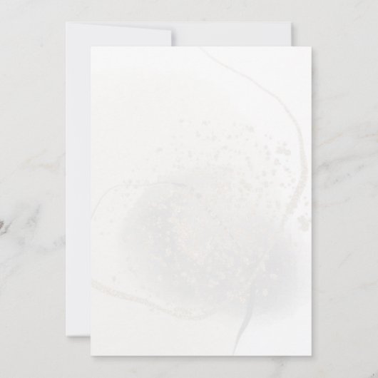 Gouden luxe groen bloemenchique elegante bruiloft kaart (Achterkant)