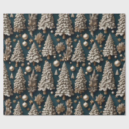 Gouden Luxe Kerst Wrapping Papier (Vlak)