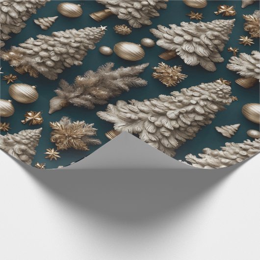 Gouden Luxe Kerst Wrapping Papier (Hoek)