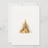 Gouden Luxe Kerstfeest Kaart (Achterkant)