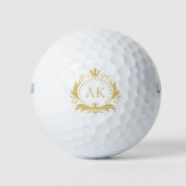 Gouden luxe kroon golfballen (Voorkant)