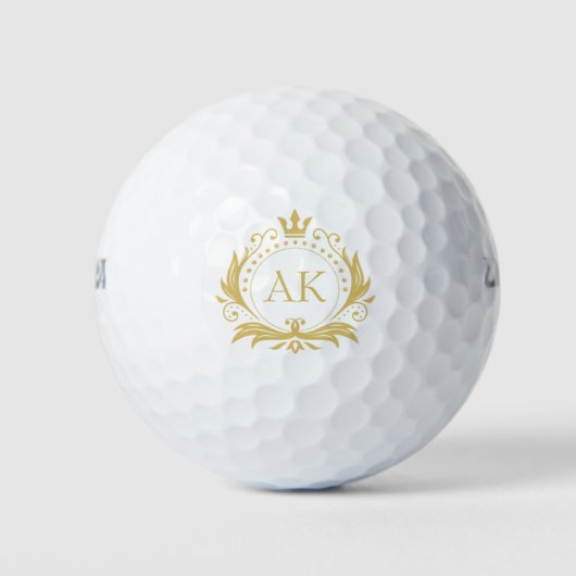 Gouden luxe kroon golfballen (Voorkant)