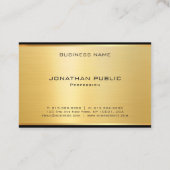Gouden Luxe Modern Look Glamour Sjabloon Elegant Visitekaartje (Achterkant)