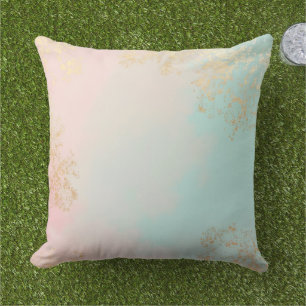 Gouden Luxe Moderne Blush Roze Zachte Mint Collect Buitenkussen