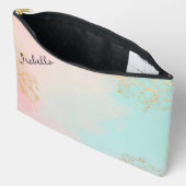 Gouden Luxe Moderne Blush Roze Zachte Mint Collect Etui (Open)