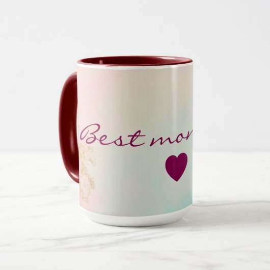 Gouden Luxe Moderne Blush Roze Zachte Mint Collect Mok (Voorkant links)