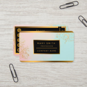 Gouden Luxe Moderne Blush Roze Zachte Mint Collect Visitekaartje