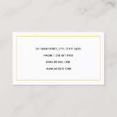 Gouden luxe nummer & valutasymbolen Accountant Visitekaartje (Achterkant)