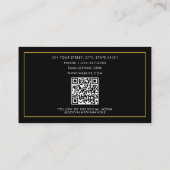 Gouden luxe nummer & valutasymbolen Influencer Visitekaartje (Achterkant)