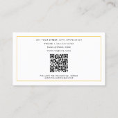 Gouden luxe nummer & valutasymbolen Influencer Visitekaartje (Achterkant)