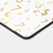 Gouden luxe nummers & valutasymbolen Patroon Bureaumat (Hoek)