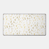 Gouden luxe nummers & valutasymbolen Patroon Bureaumat (Voorkant)