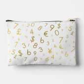 Gouden luxe nummers & valutasymbolen Patroon Etui (Achterkant)