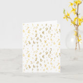 Gouden luxe nummers & valutasymbolen Patroon Kaart (Gele Bloem)