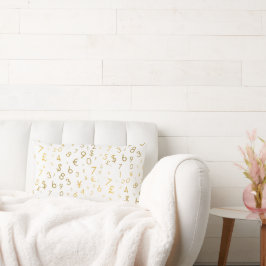 Gouden luxe nummers & valutasymbolen Patroon Kussen