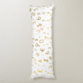 Gouden luxe nummers & valutasymbolen Patroon Lichaamskussen (Achterkant (Verticaal))