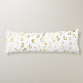 Gouden luxe nummers & valutasymbolen Patroon Lichaamskussen (Voorkant)