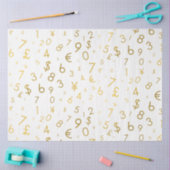 Gouden luxe nummers & valutasymbolen Patroon Tissuepapier (Craft)