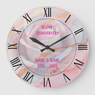 Gouden Luxe Populaire Blush Roze Mint Collectie Grote Klok