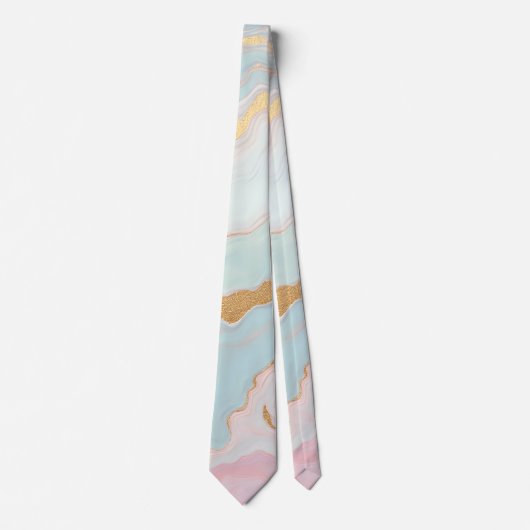 Gouden Luxe Populaire Blush Roze Mint Collectie Stropdas (Voorkant)